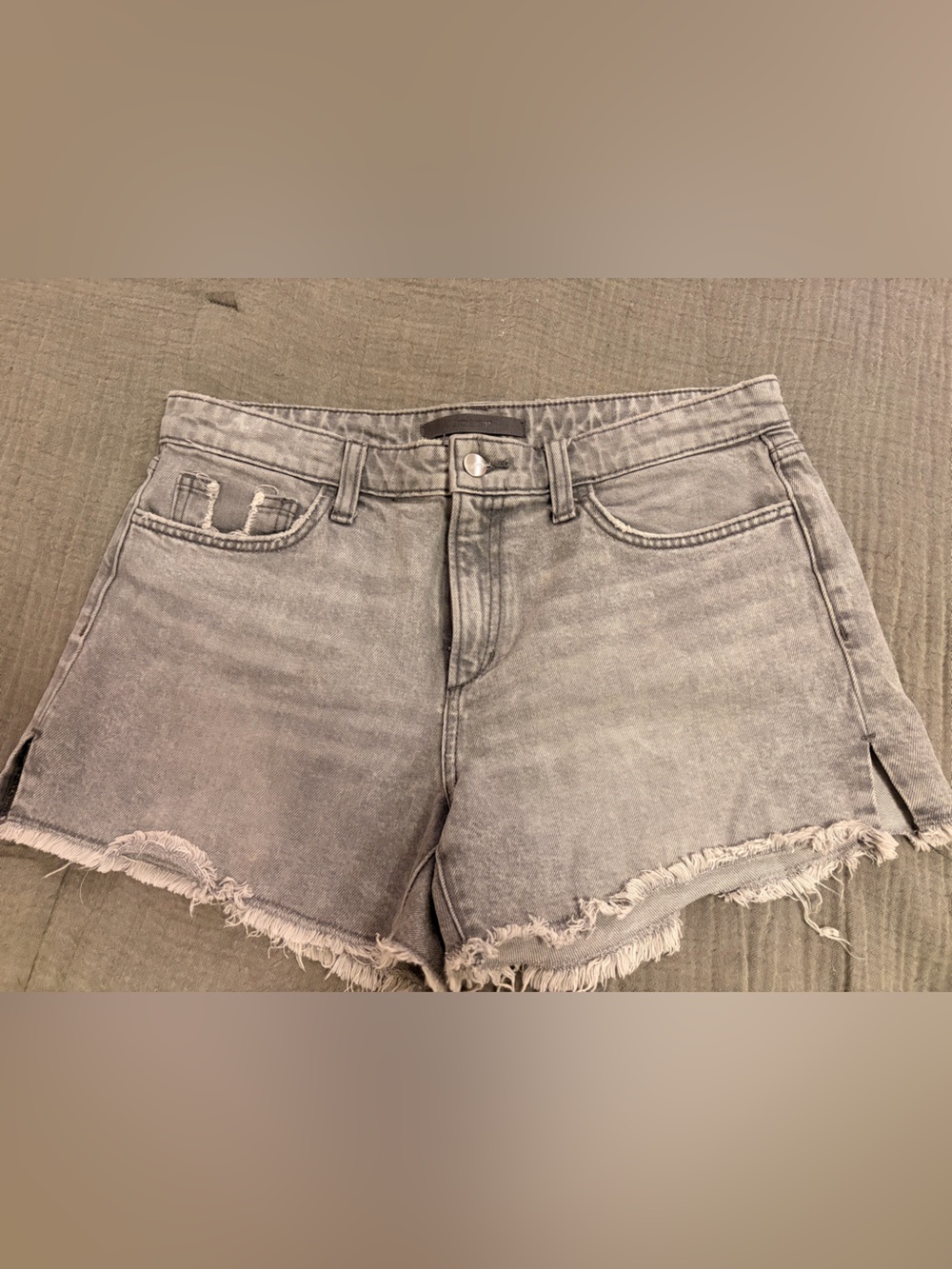 Women’s Joe's Jeans “Ozzie” Gray Washed Denim Cutoff Shorts